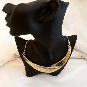 Chico's Goldtone Pave-Detail Collar Necklace